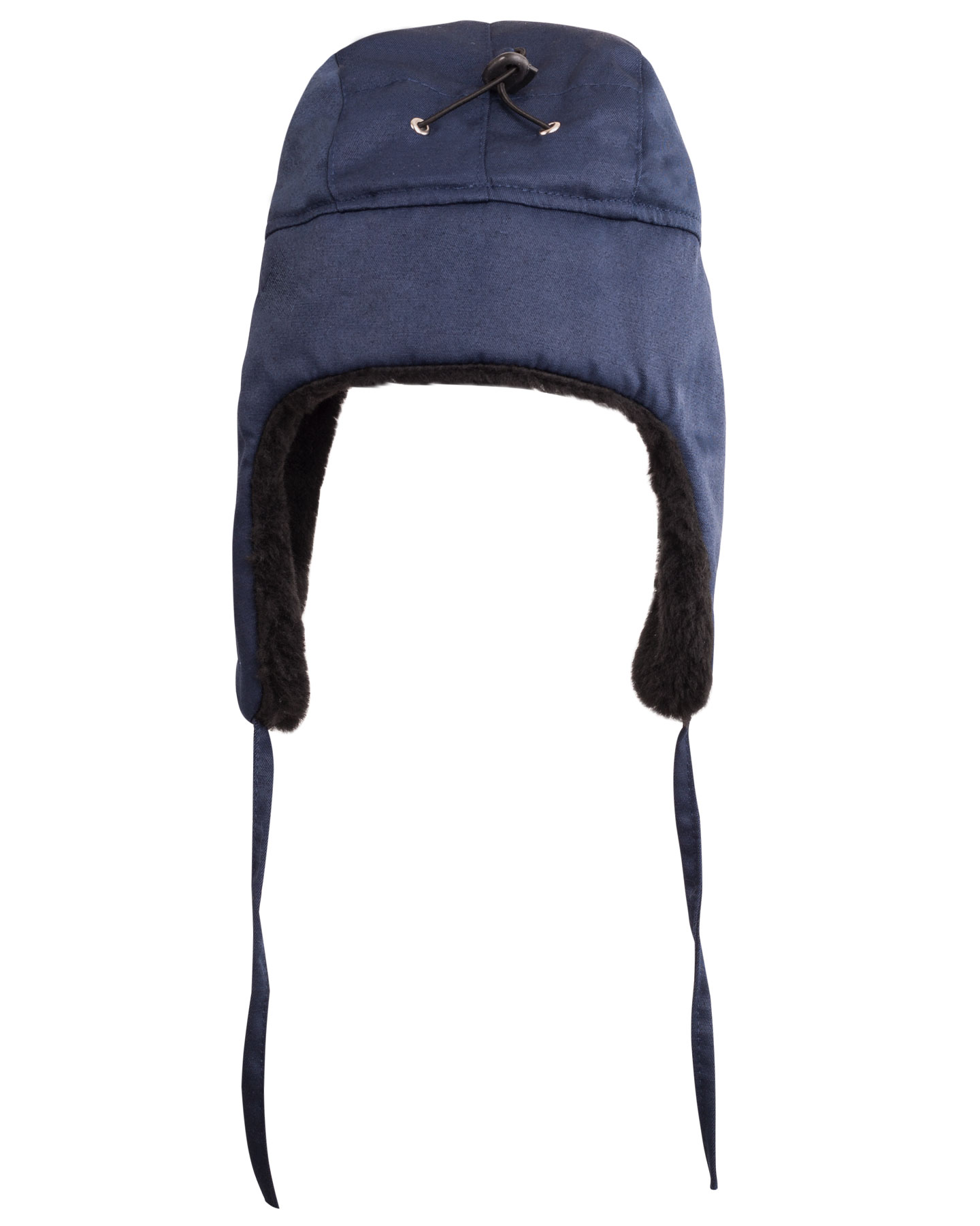 Шапка-ушанка СИРИУС-ЛЮКС синяя (тк. смесовая)