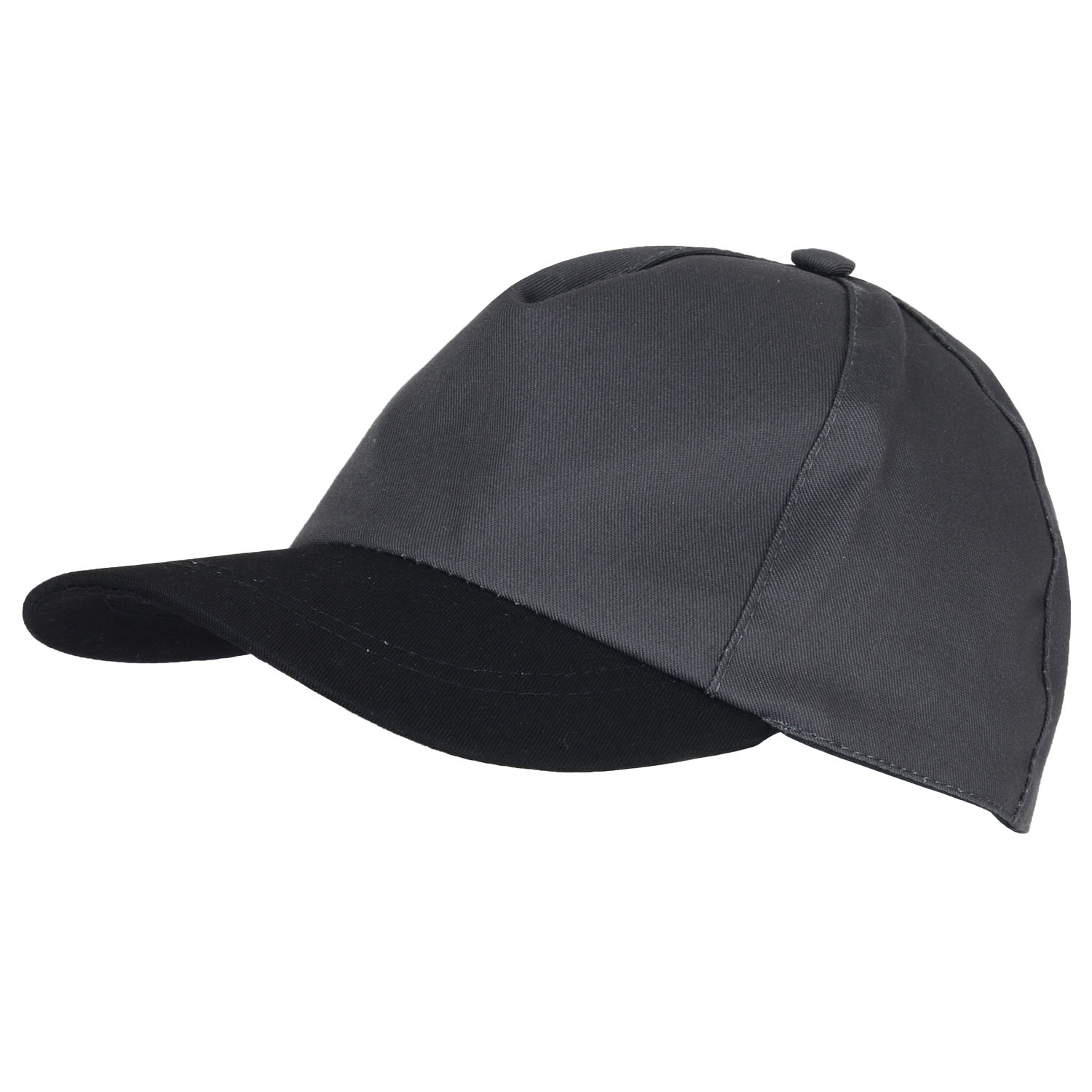 Кепка-бейсболка т.серая с черным козырьком