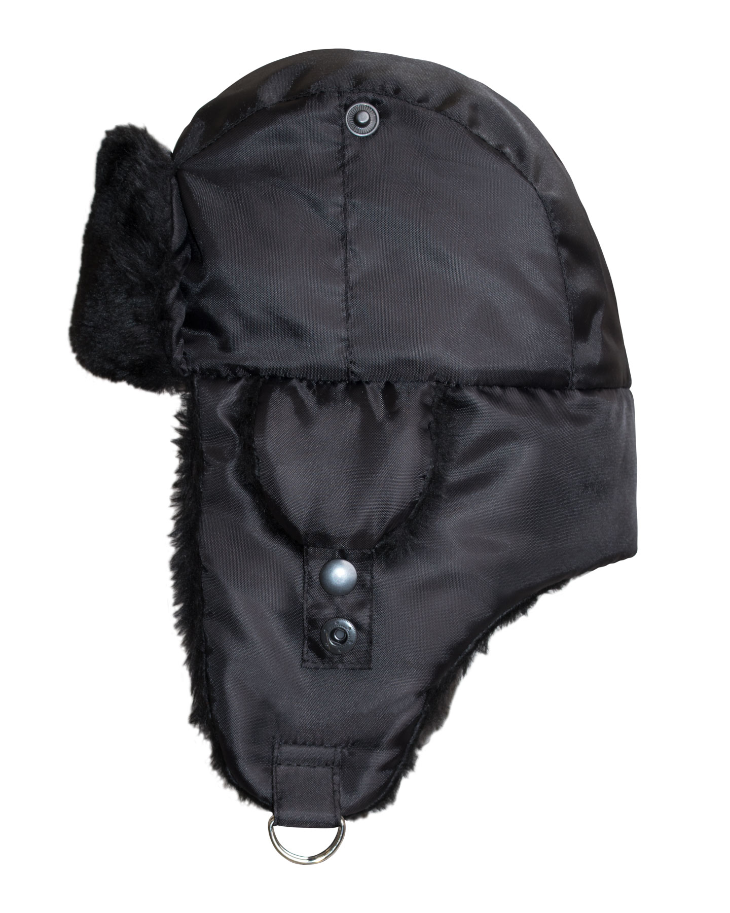 Шапка-ушанка СИРИУС-ЕВРО плюс черная (тк. Оксфорд) 