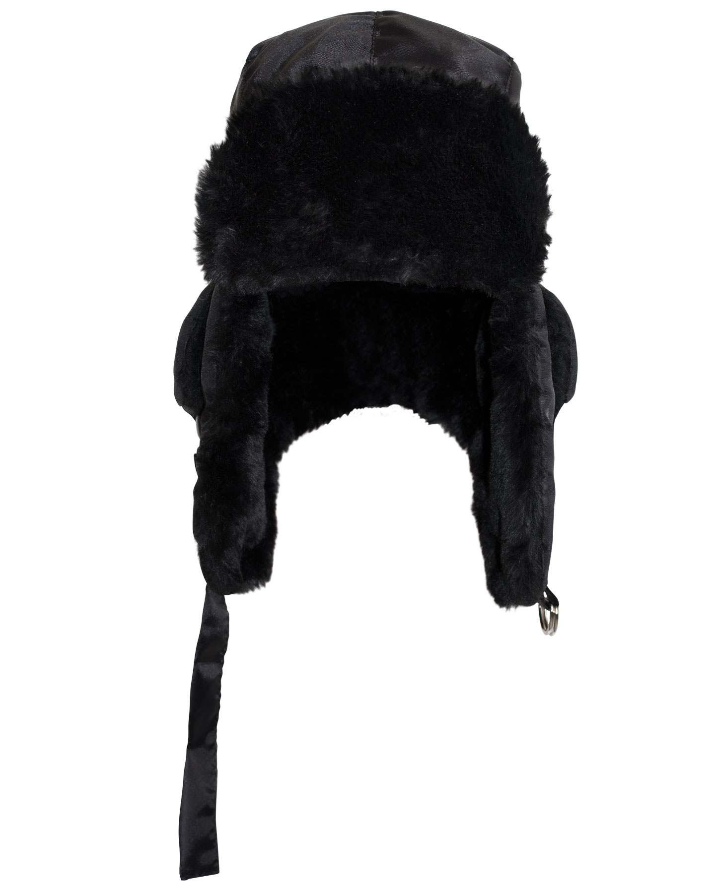 Шапка-ушанка СИРИУС-ЕВРО плюс черная (тк. Оксфорд) 