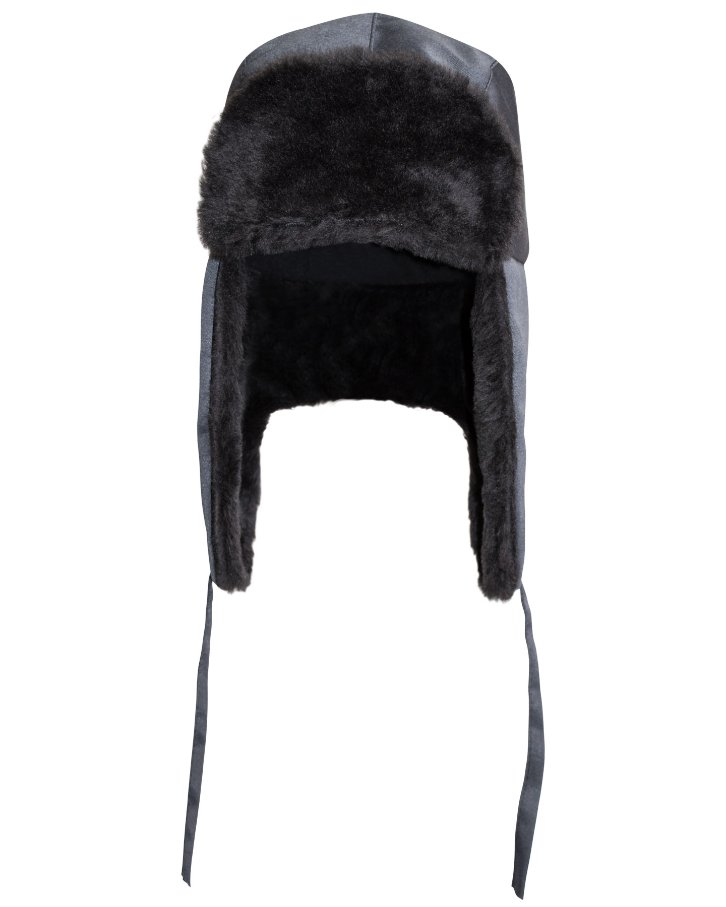 Шапка-ушанка СИРИУС-ЛЮКС т.серая (тк. смесовая) 