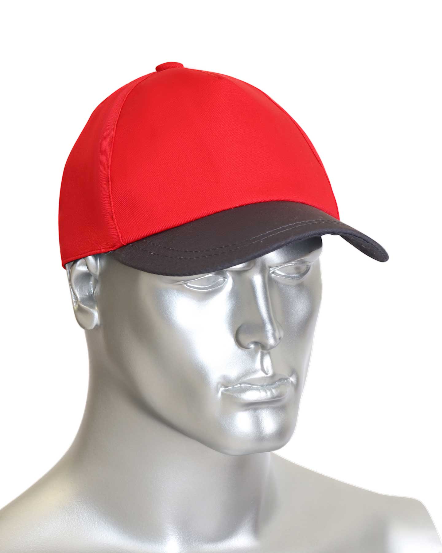 Кепка-бейсболка красная с т.серым