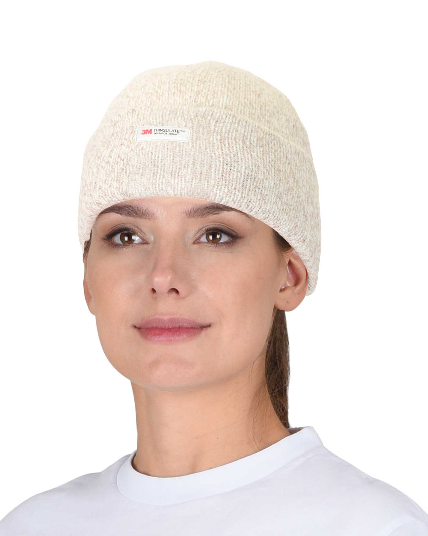 Шапка полушерстяная Иней, утеплитель Тинсулейт, цвет беж.меланж