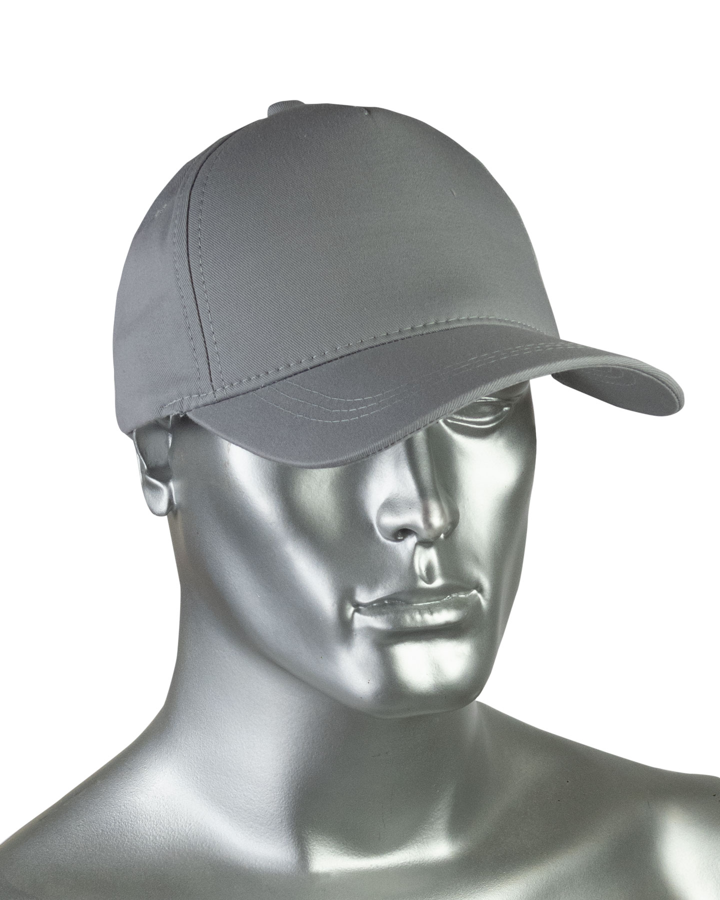 Кепка-бейсболка серая пл.190 гр/м2 (пакет по 25 шт.,в упаковке 200 шт.)