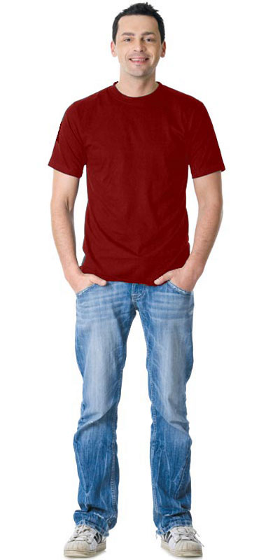 Футболка бордовая 160г/м2 (ЧЗ)