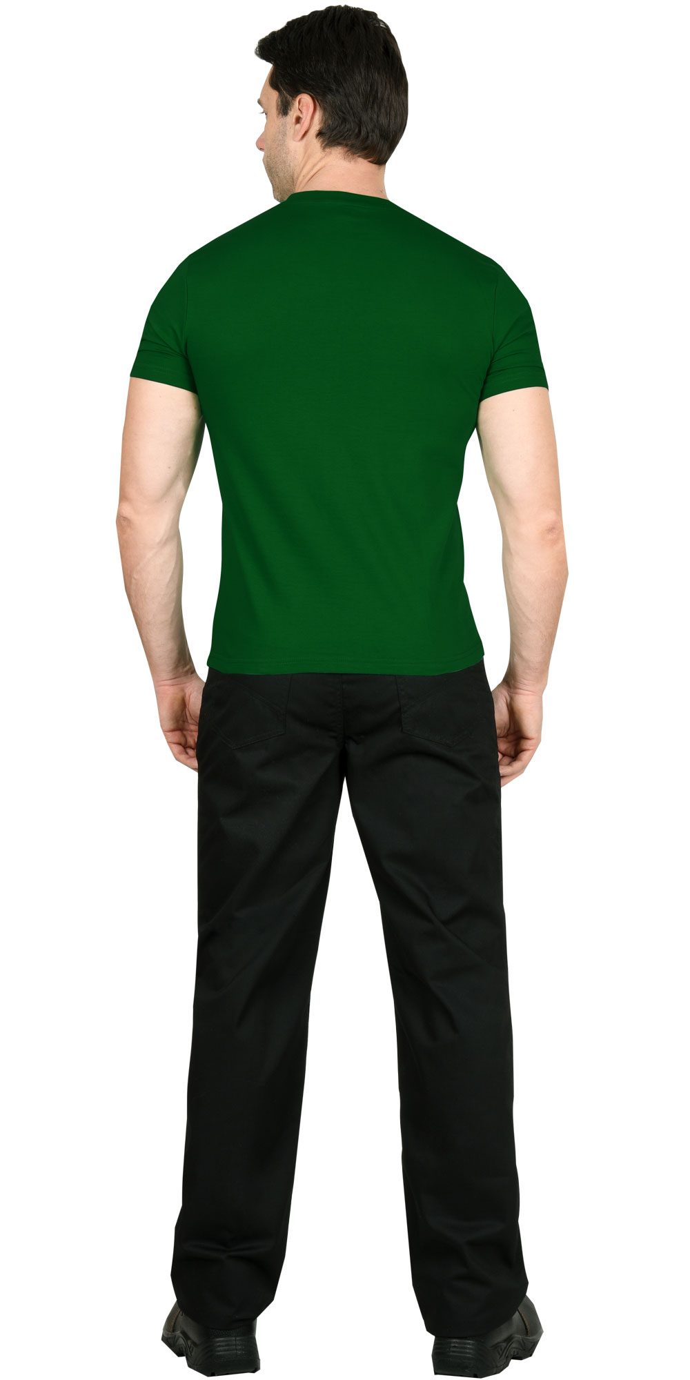 Футболка тёмно-зелёная  160г/м2