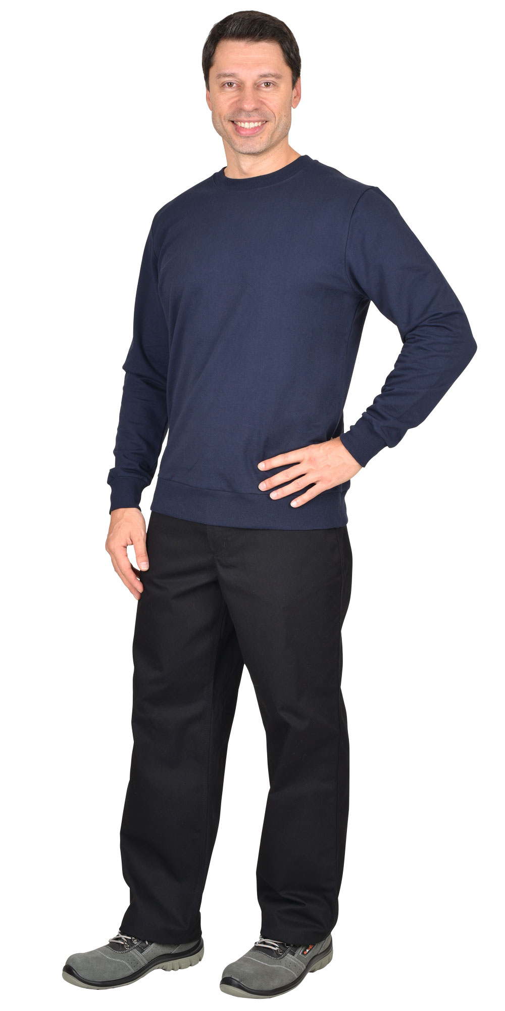 Толстовка темно-синяя  (футер 240 г/м2) (х40)