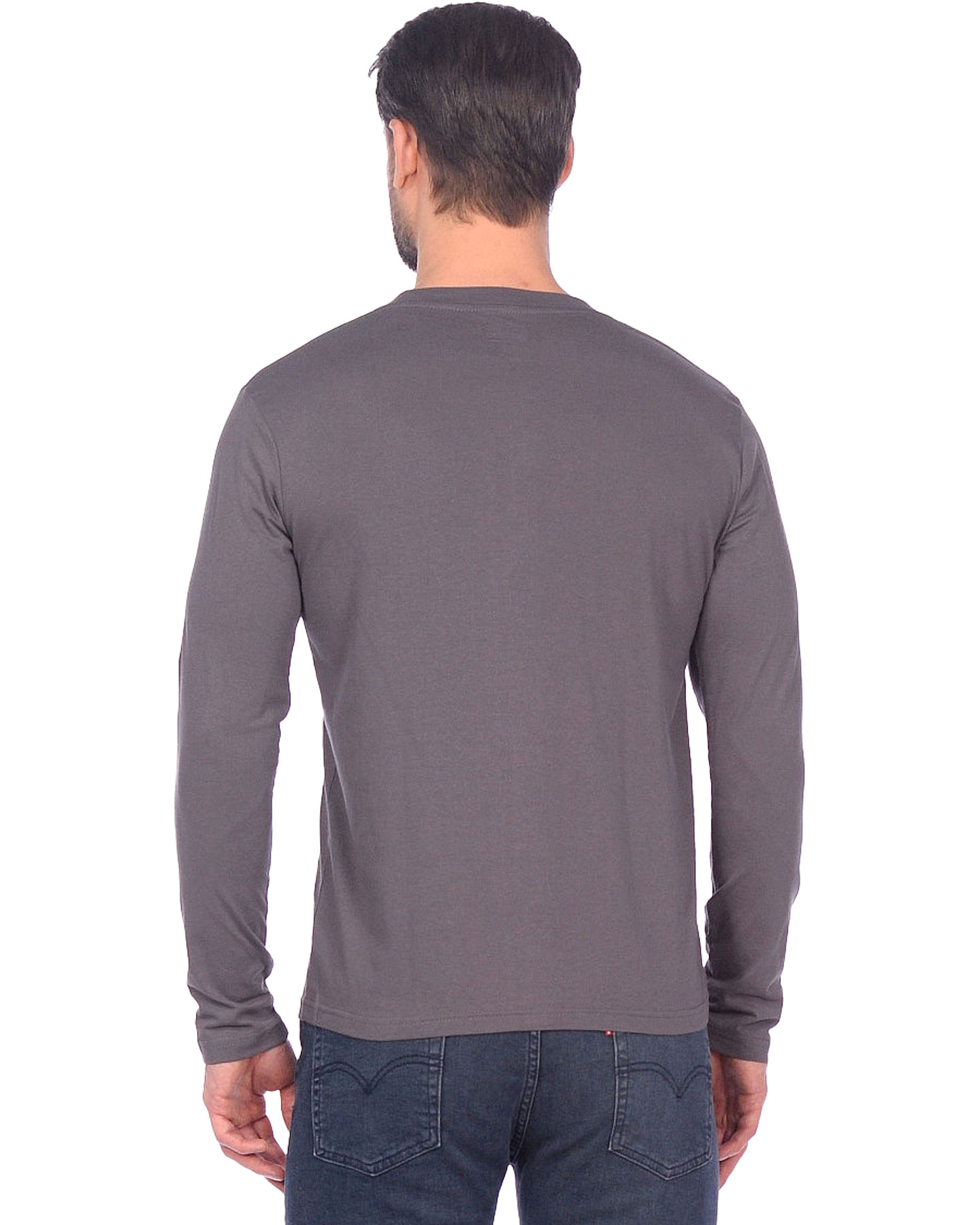 Футболка длинные рукава серая 160г/м2