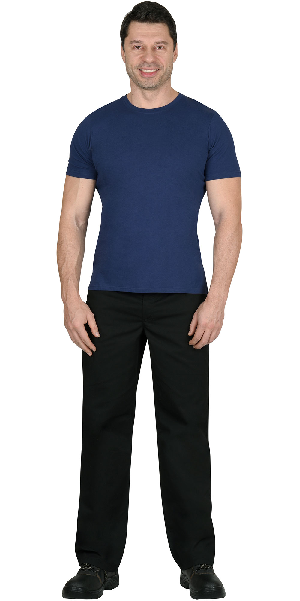 Футболка темно-синяя СИРИУС-СТАНДАРТ 160г/м2 в уп.100 шт. за шт.