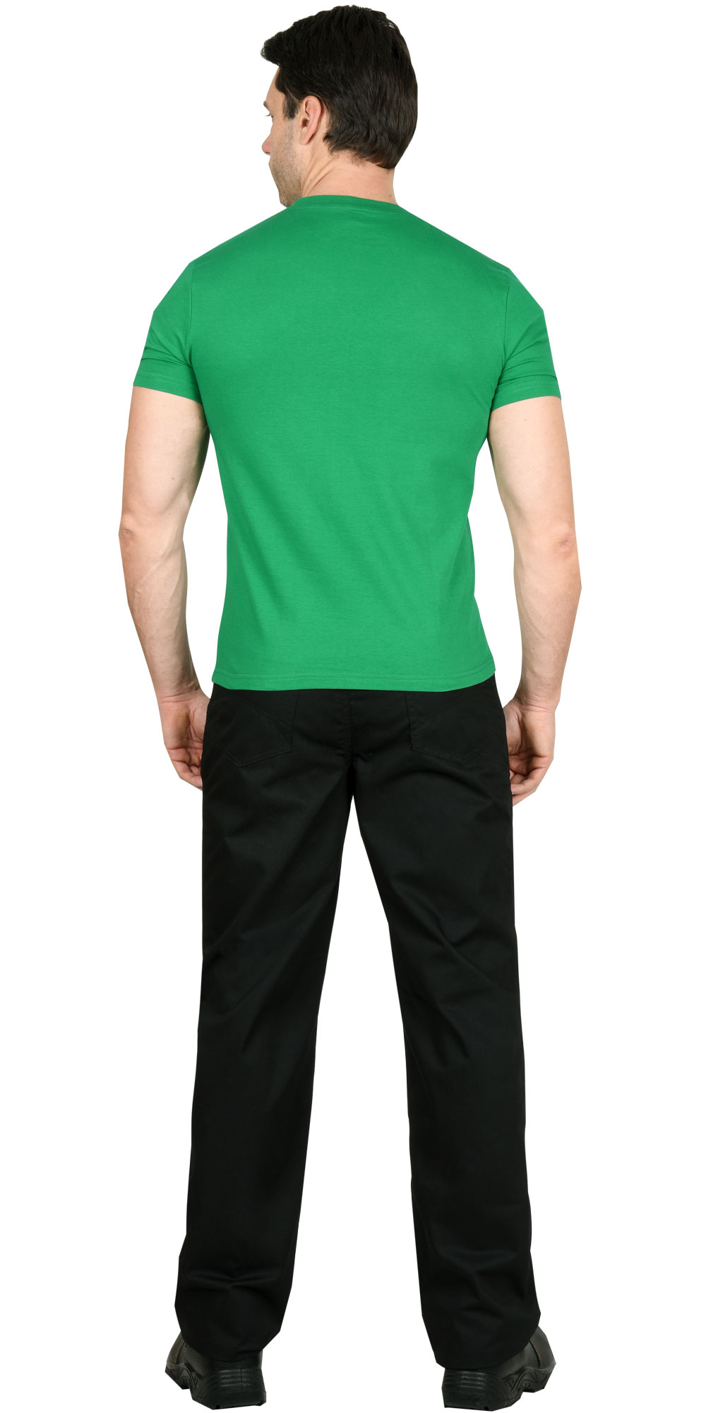 Футболка зелёная (яркая) СИРИУС-СТАНДАРТ 160г/м2 в уп.100 шт. за шт.