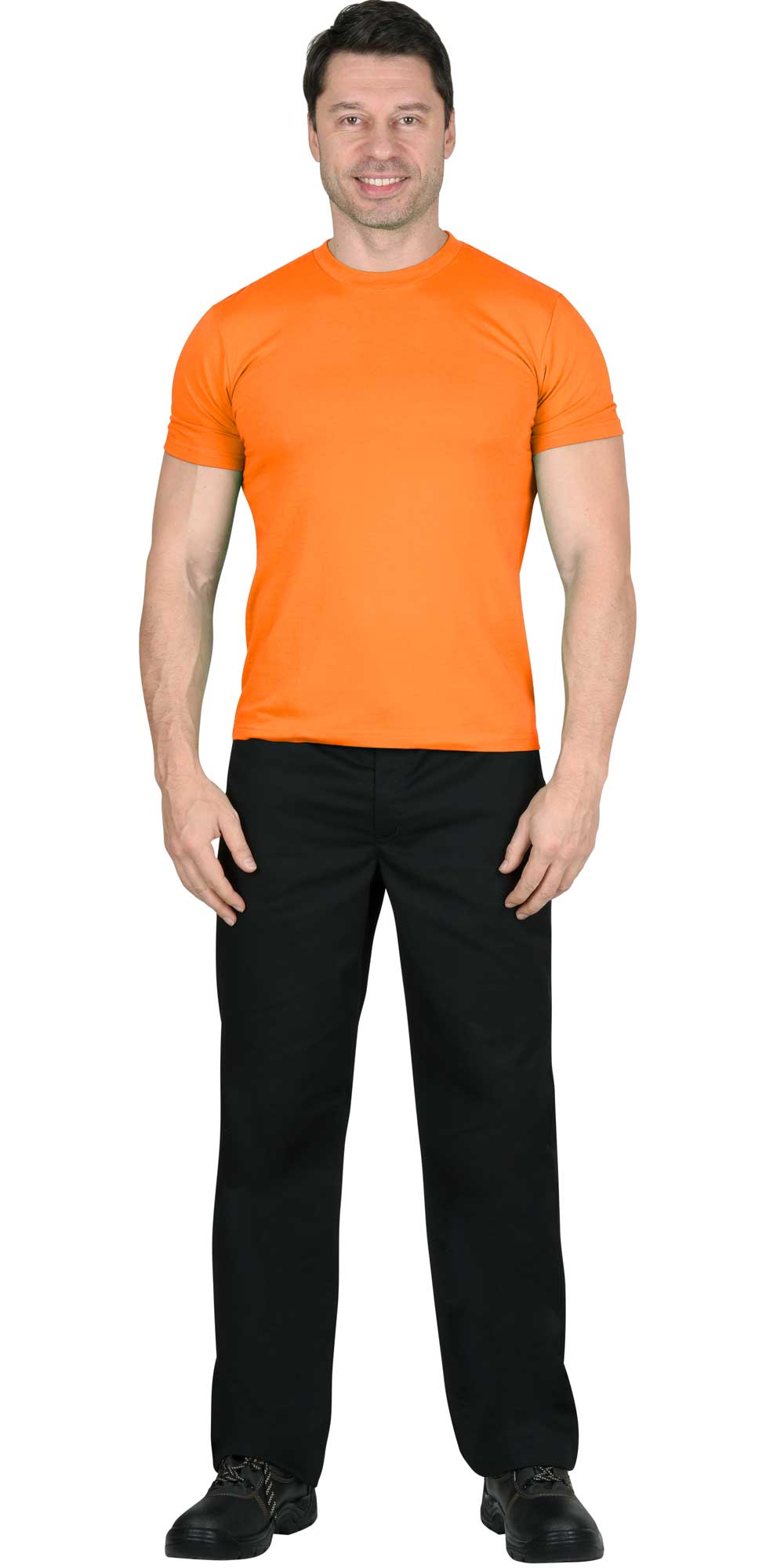 Футболка оранжевая СИРИУС-СТАНДАРТ 160г/м2 в уп.100 шт. за шт.