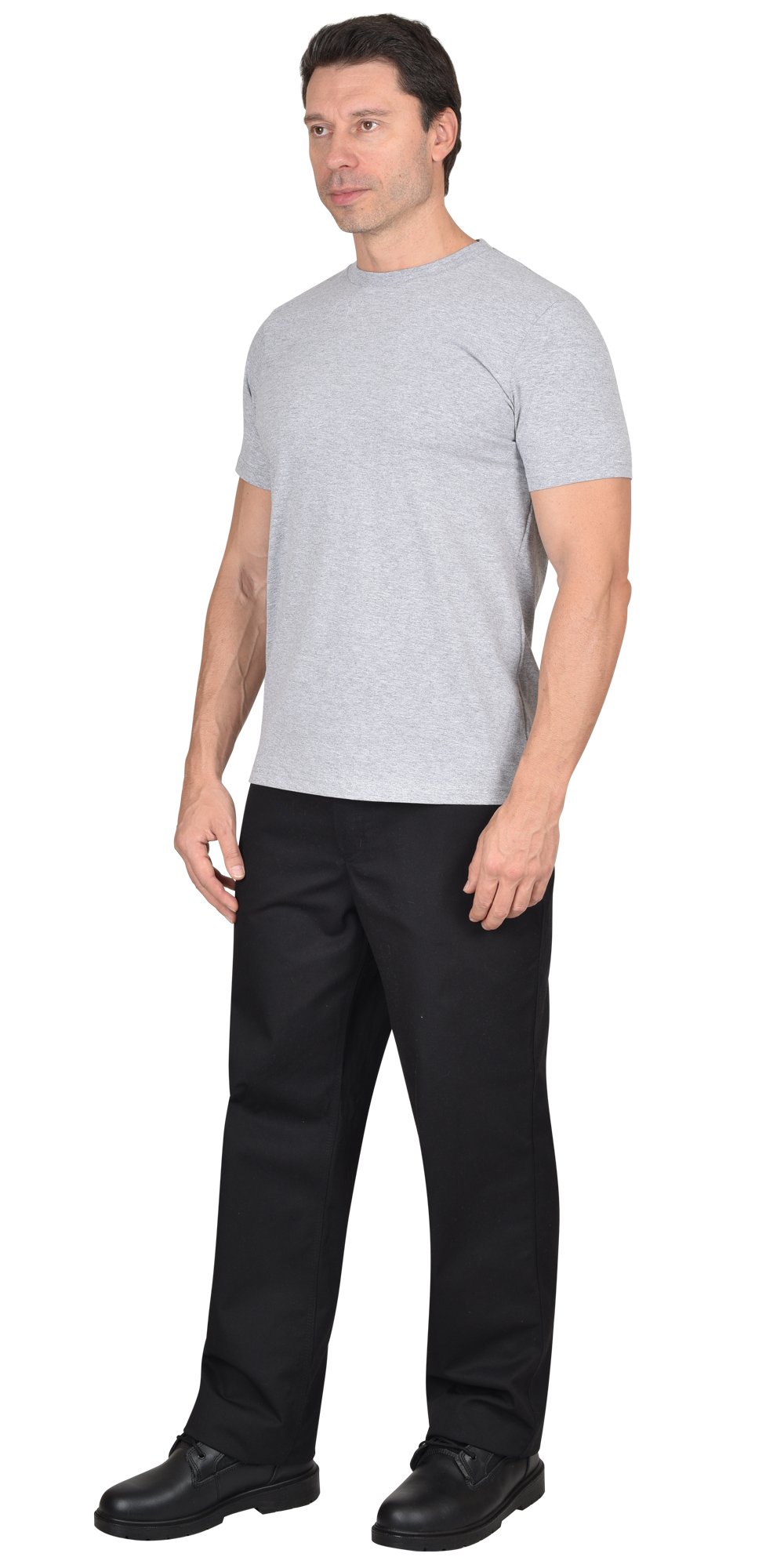 Футболка меланж серый СИРИУС-СТАНДАРТ 160г/м2 в уп.100 шт. за шт.