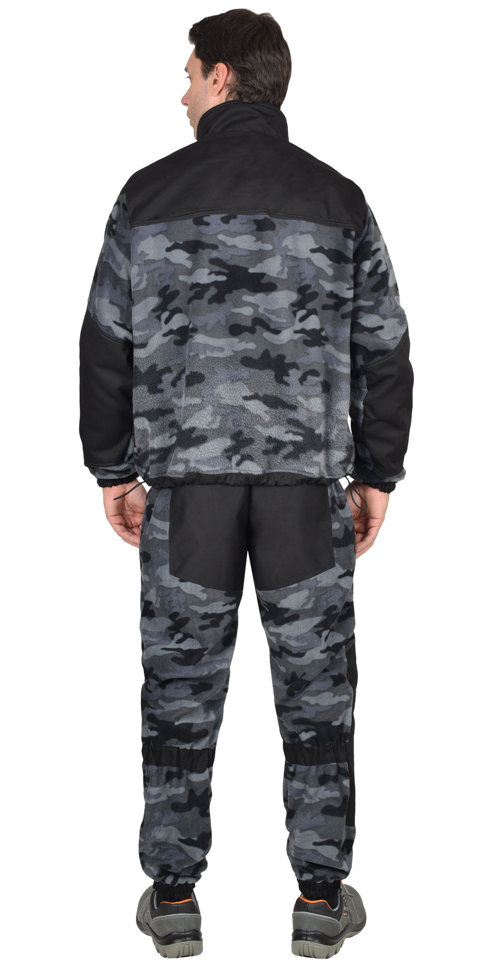 Костюм СИРИУС-ФИШЕР летний, флисовый КМФ серый с черной отделкой 