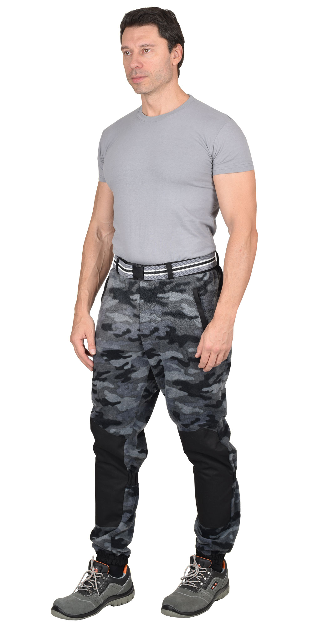 Костюм СИРИУС-ФИШЕР летний, флисовый КМФ серый с черной отделкой 