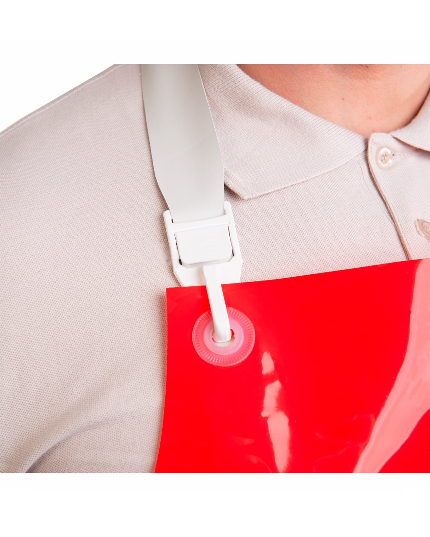 Фартук полиуретановый ЛАРИПОЛ уплотненный красный, толщина 0,3мм,р.90см х115см(ФАР013)(х12)