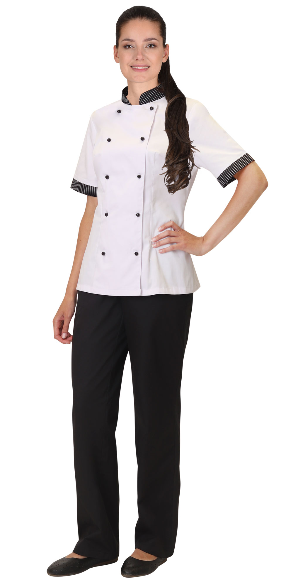 Китель СИРИУС-МИШЛЕН женский белый с отделкой 