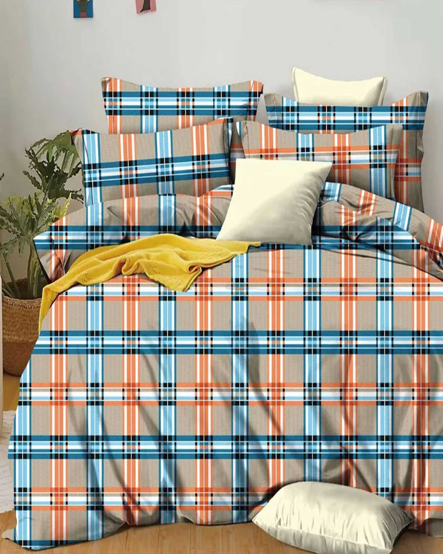 Комплект постельного белья (Иваново) 1,5 сп. бязь цветная (особо модная) 1нав. 70х70 плот.125г/м2