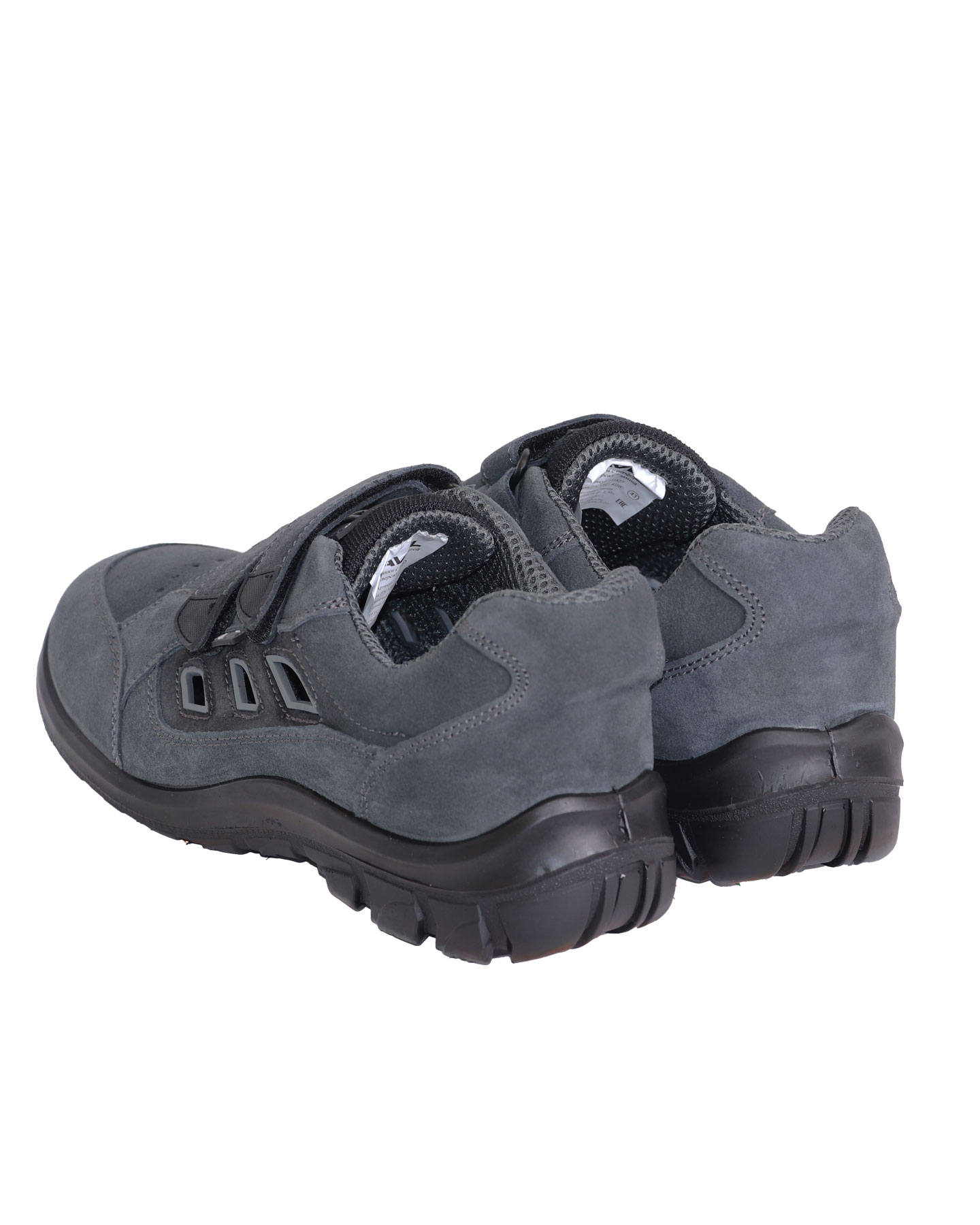 Полуботинки с перфорацией УНИВЕРСАЛ, замша (серые), ПУ