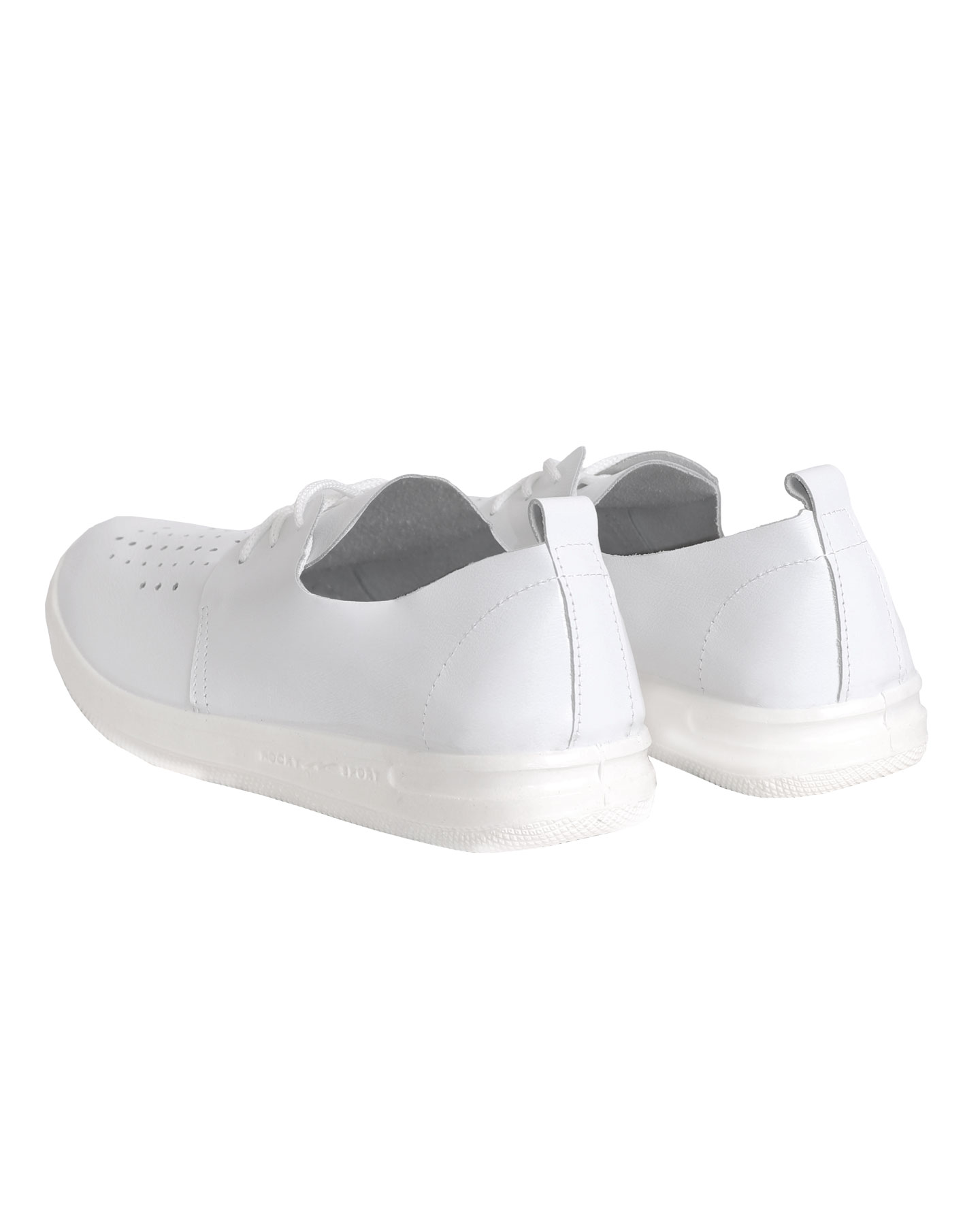 Полуботинки с перфорацией белые, ПУ