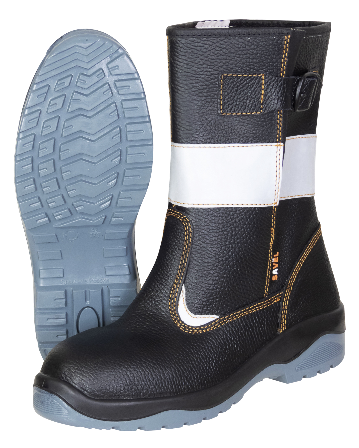 Сапоги SAVЁL-ЕВРОПА Р с СОП, кожа, МП, ПУ-ТПУ