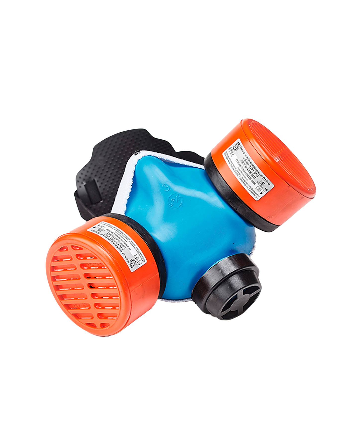 Полумаска Бриз-3201 (РУ) газопылезащитная А1В1Е1Р1D (х40)