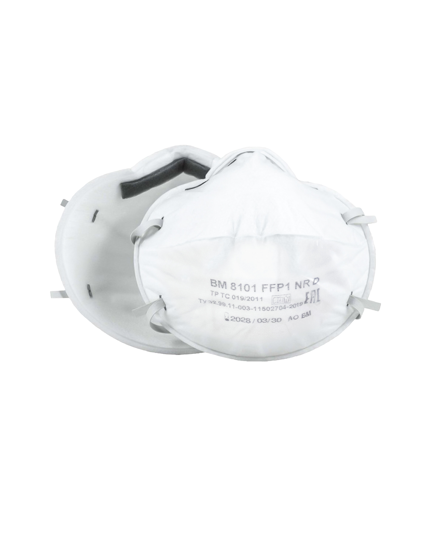 Респиратор ВМ-8101 NR D FFP1 (4 ПДК) без клапана, чашеобразная, от аэрозолей (инд.упак.1х100)