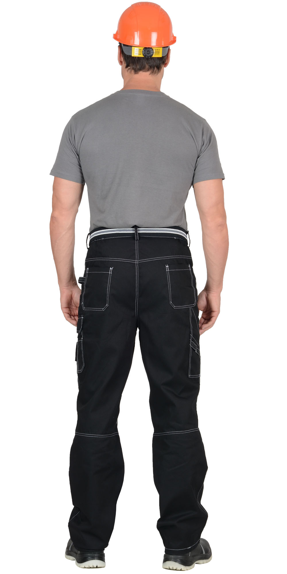 Брюки СИРИУС-ПРЕСТИЖ мужские летние черные, кант СВМ