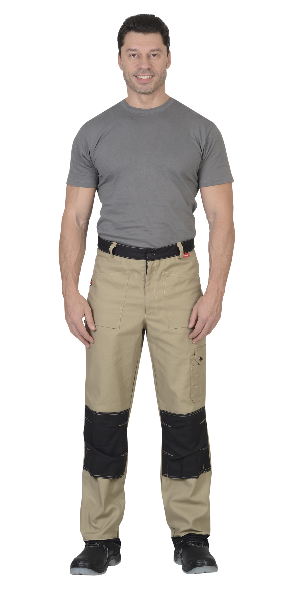 Брюки СИРИУС-ВЕСТ-ВОРК бежевый с черным пл. 275 г/кв.м