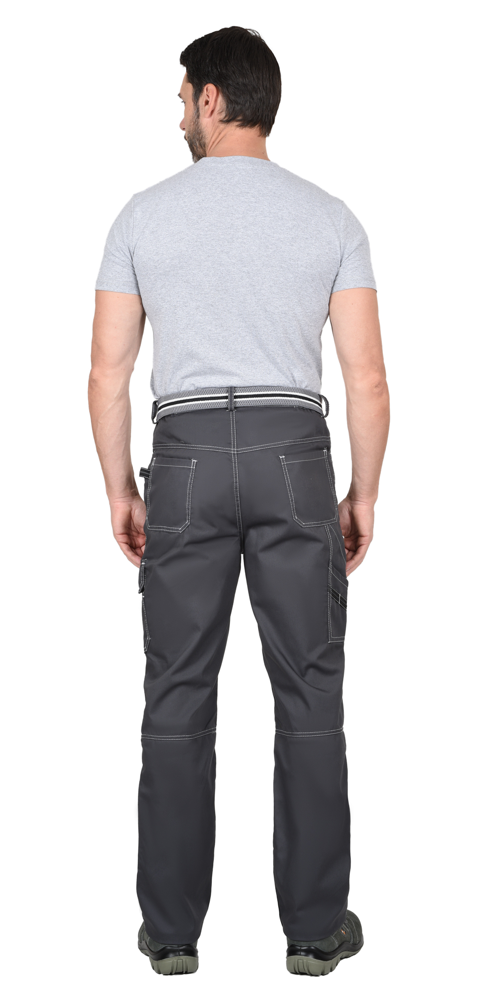 Брюки СИРИУС-ПРЕСТИЖ мужские летние темно-серые, кант СВ