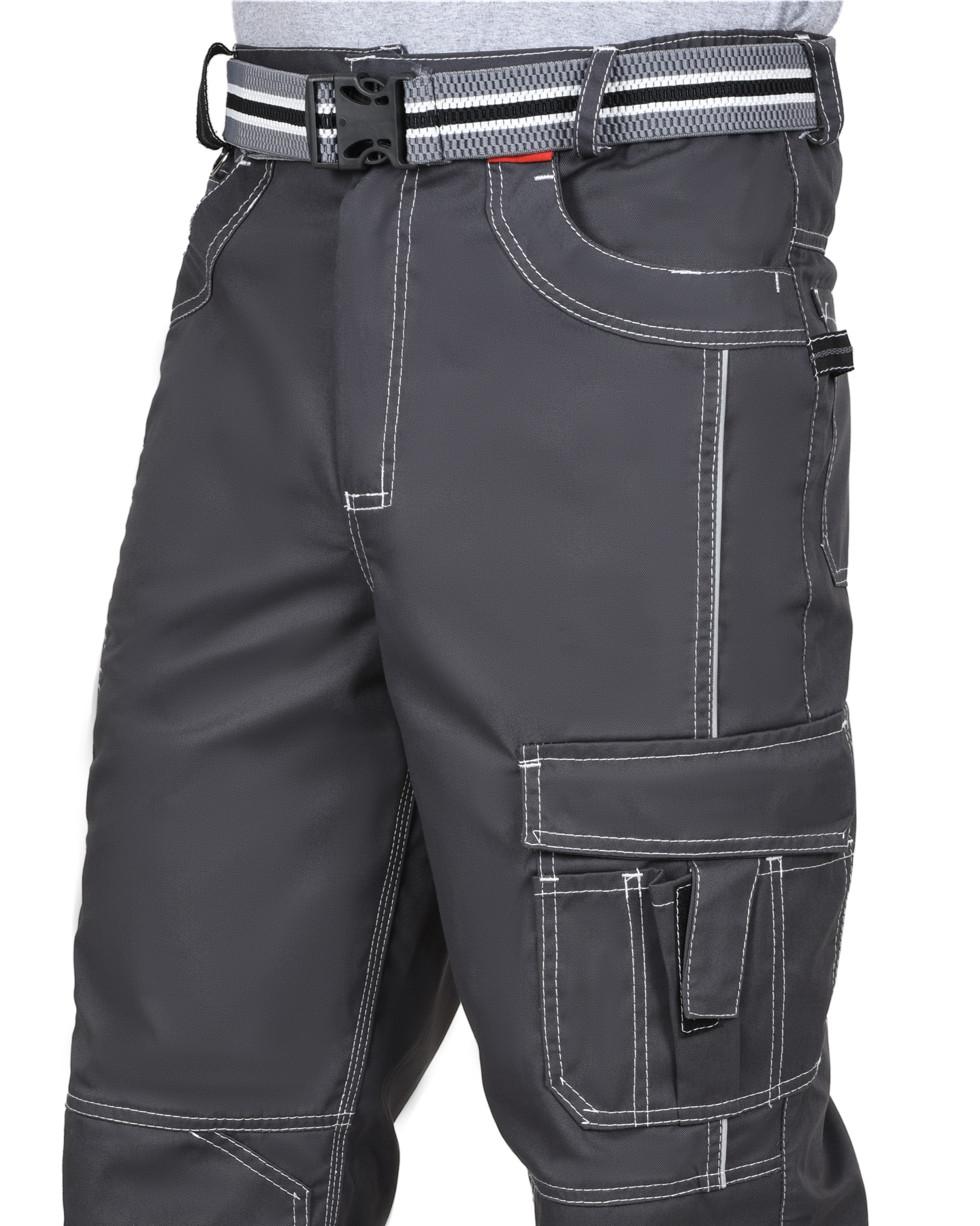 Брюки СИРИУС-ПРЕСТИЖ мужские летние темно-серые, кант СВ