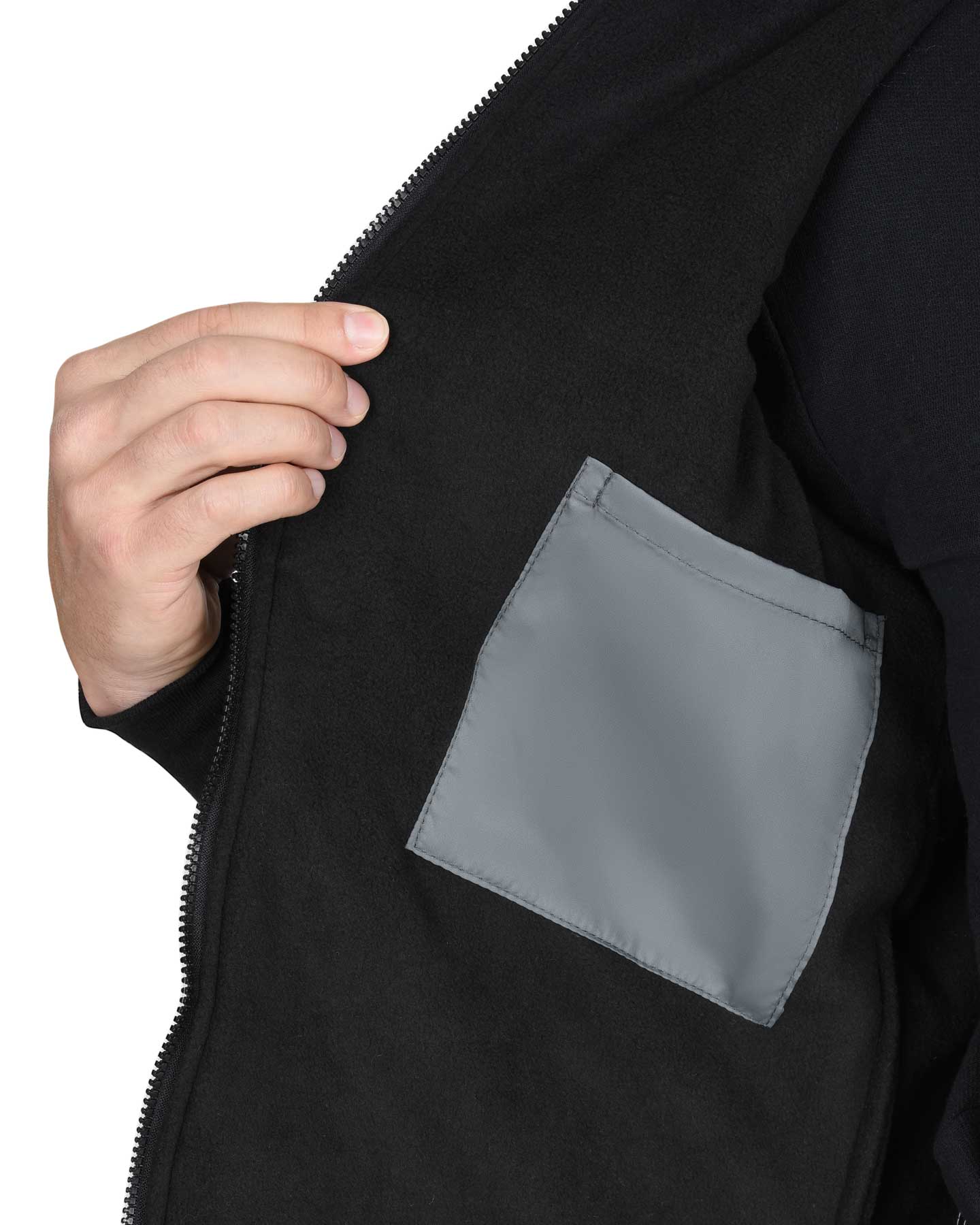 Жилет СИРИУС-ЕВРОПА удлиненный (на подкладке флис черный) графит