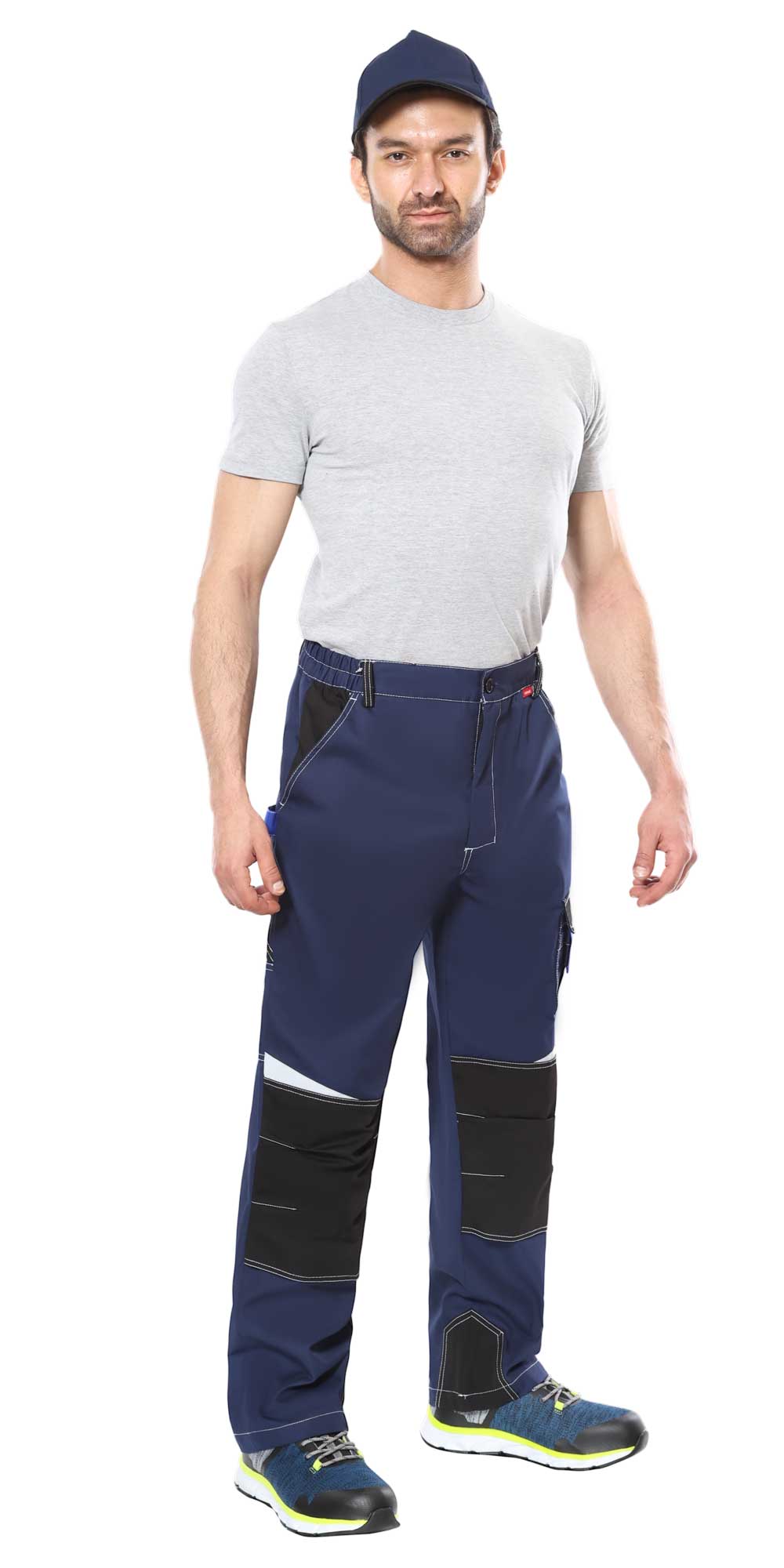 Брюки СИРИУС-ФАВОРИТ-МЕГА т.синий с чёрным и васильковым, СОП