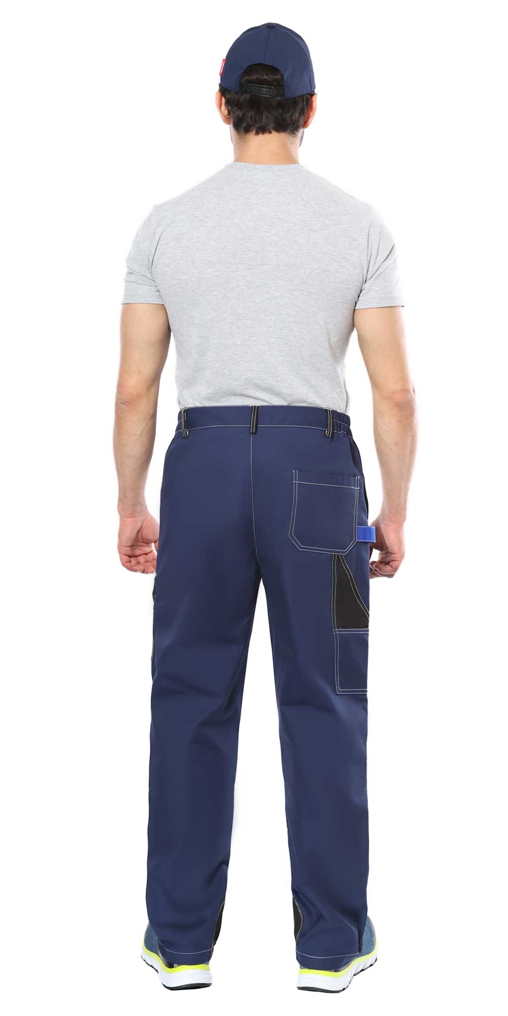 Брюки СИРИУС-ФАВОРИТ-МЕГА т.синий с чёрным и васильковым, СОП