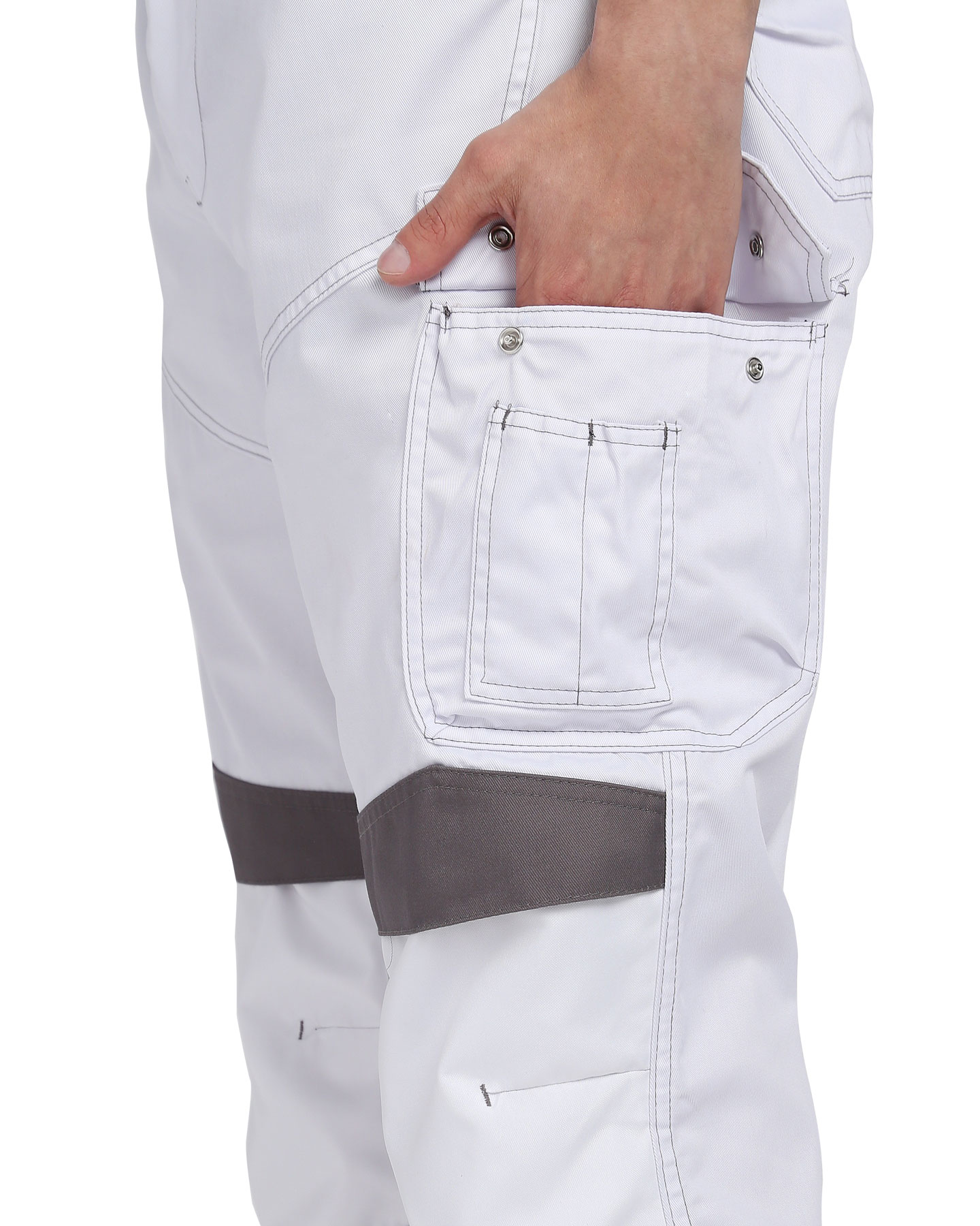 Брюки СИРИУС-ЦИТРИН белый со средне-серым