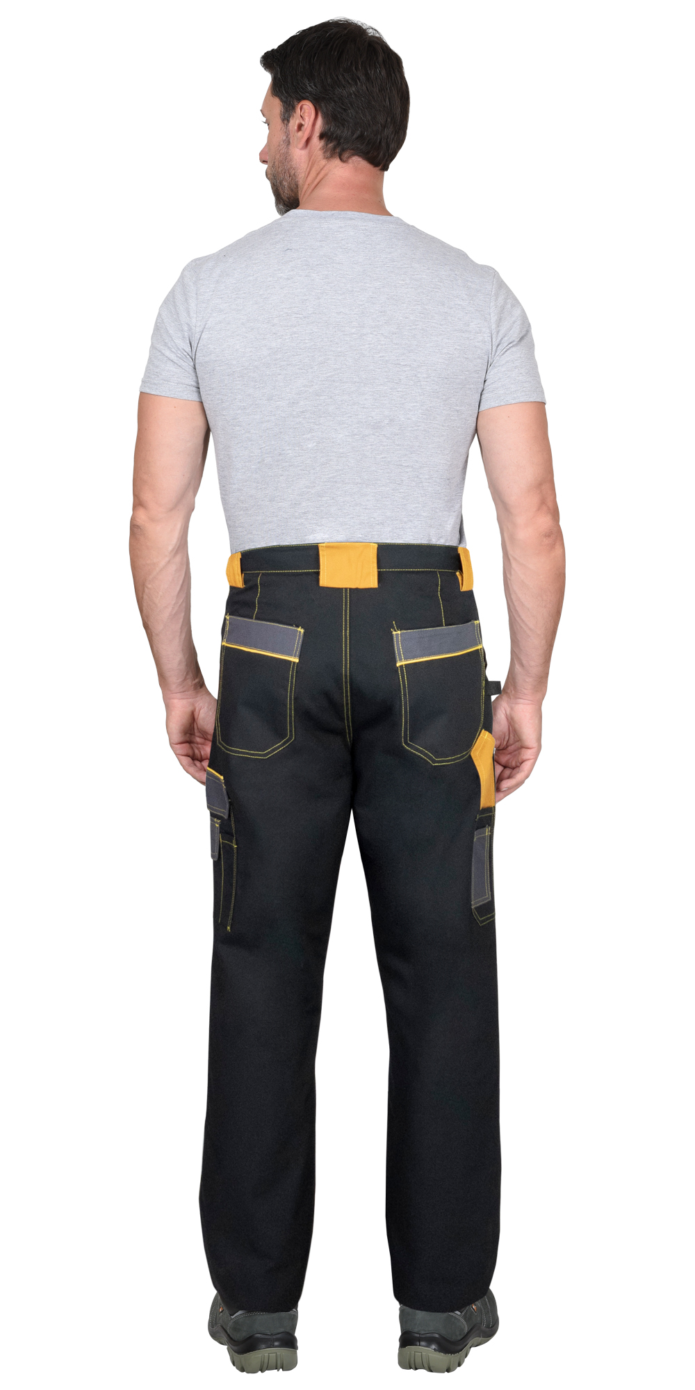 Брюки СИРИУС-АГАТ черный с темно-серым