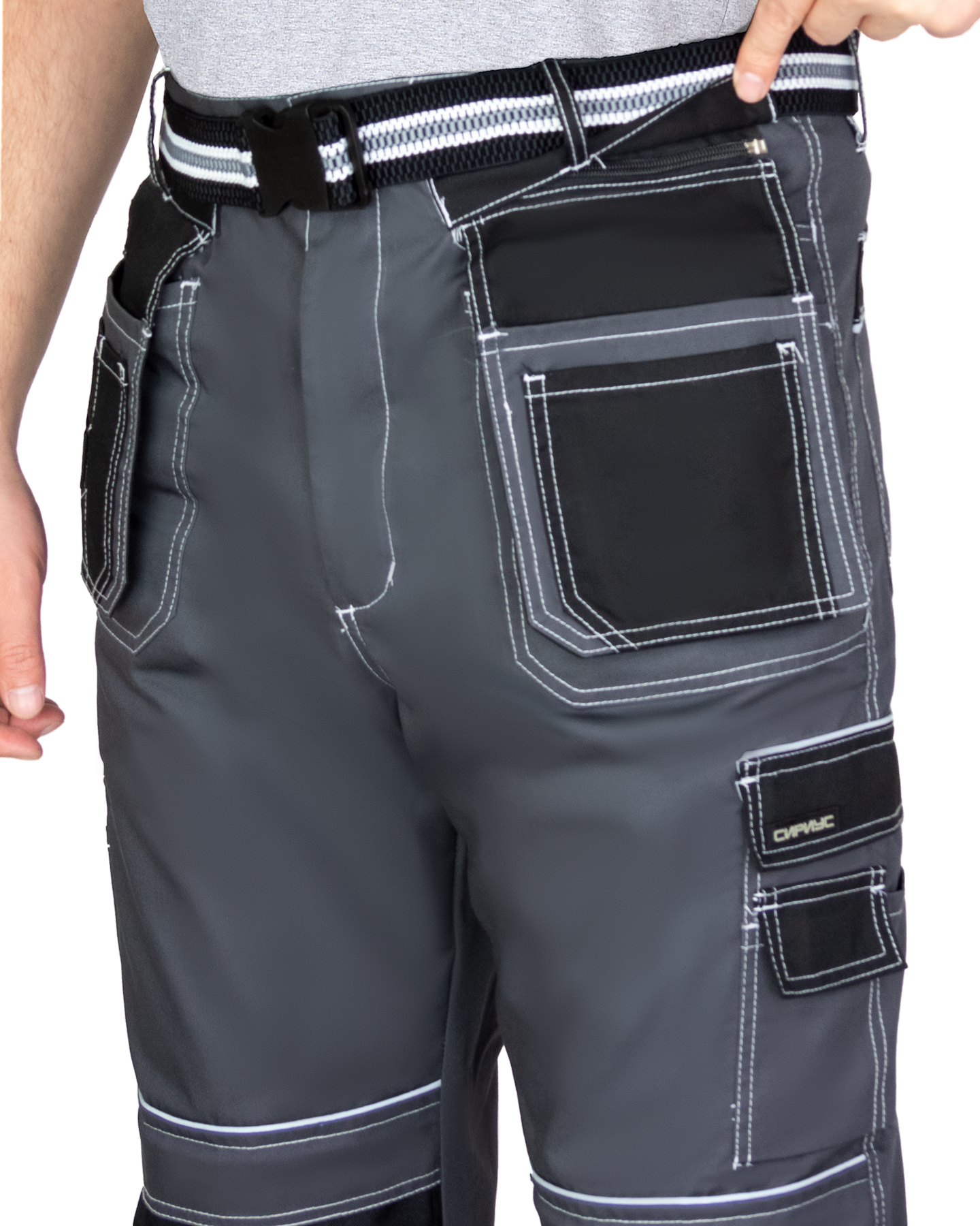 Брюки СИРИУС-ПРЕСТИЖ-Л темно-серый с черным