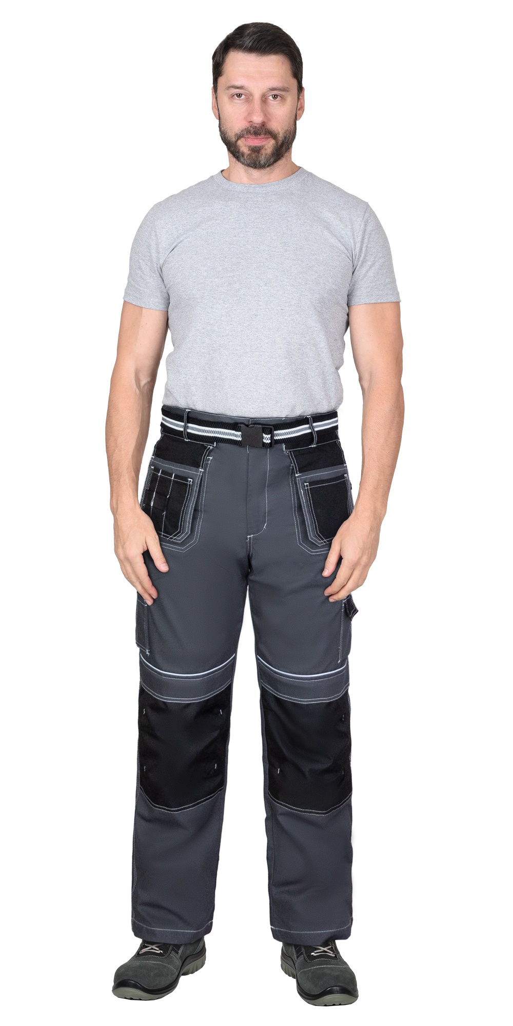 Брюки СИРИУС-ПРЕСТИЖ-Л темно-серый с черным