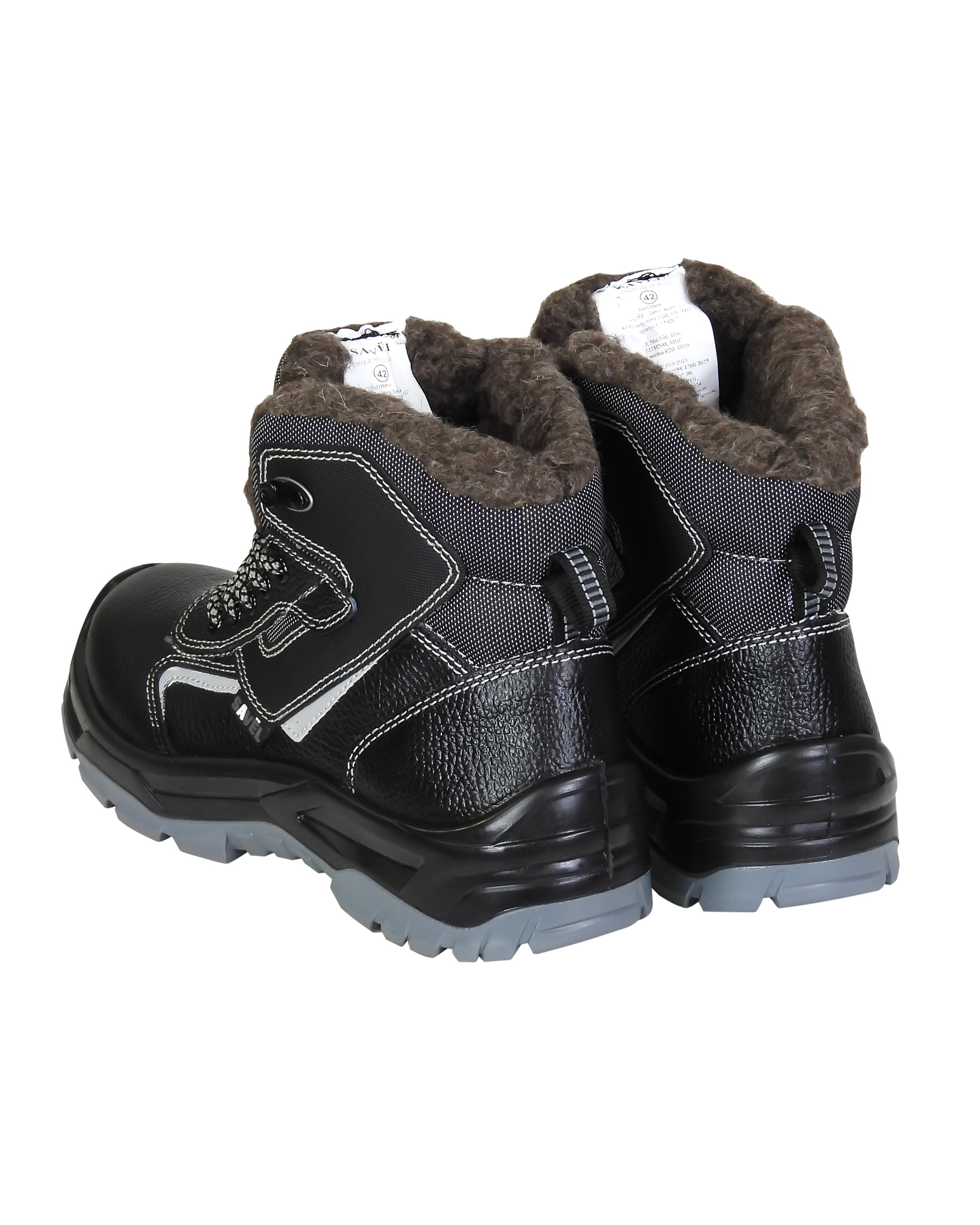 Ботинки SAVЁL-ДЖЕТ-ЗИМА кожа, шерстин, МП МС, ПУ-ТПУ