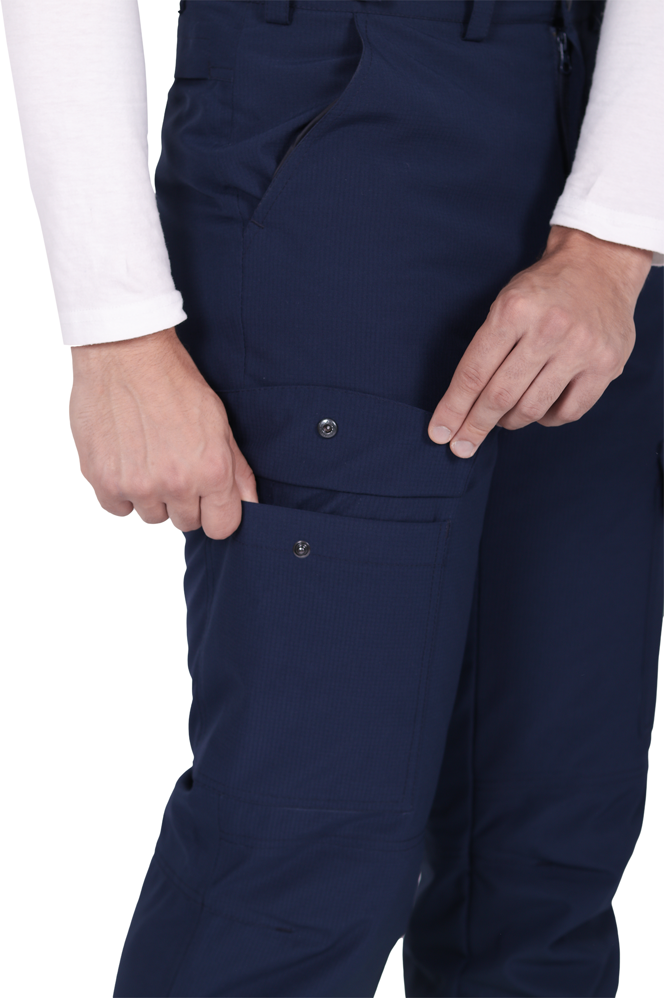 Брюки мужские утепленные ACTIVE, синий-флуоресцентный оранжевый