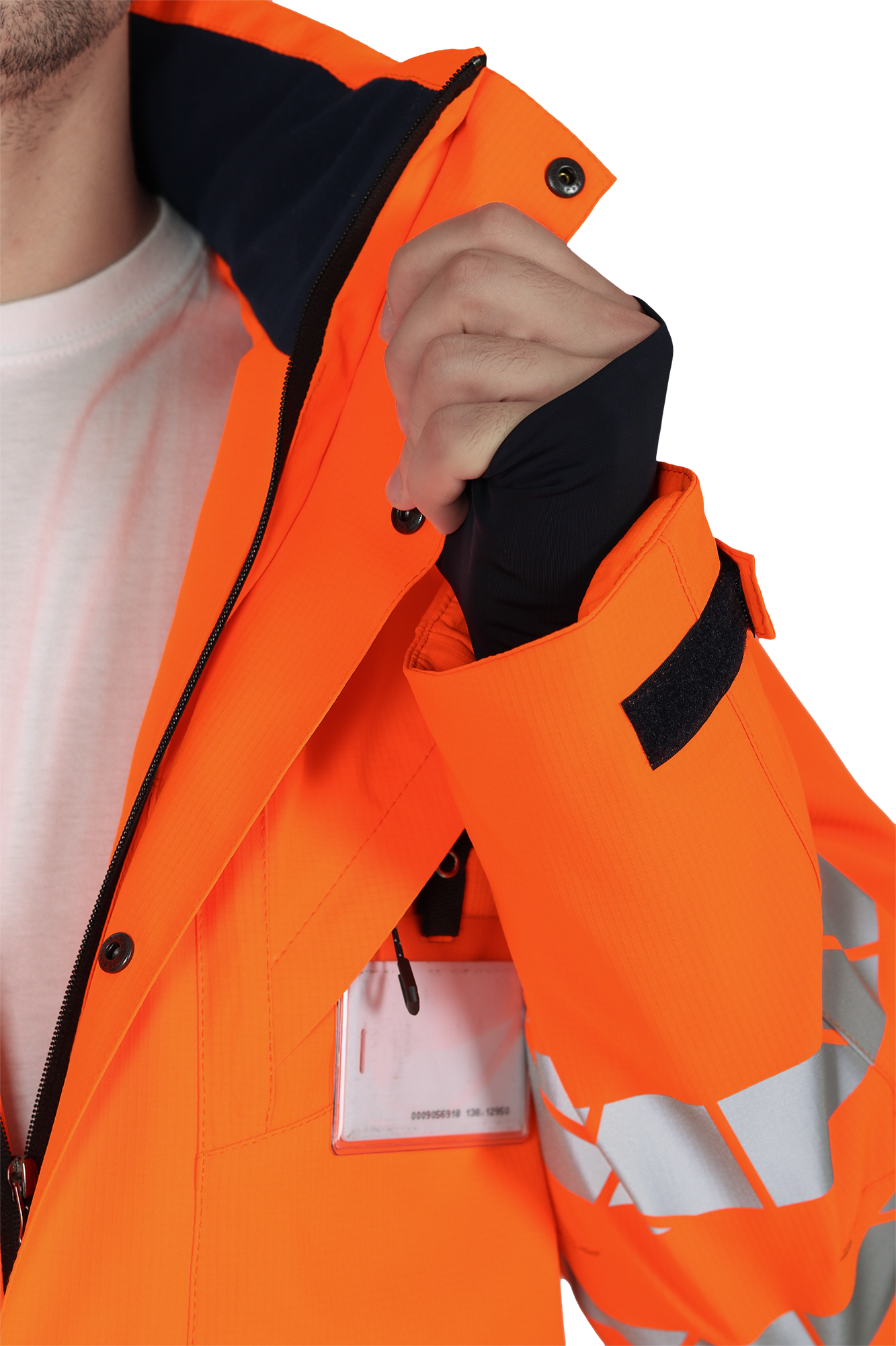 Куртка мужская утепленная ACTIVE, флуоресцентный оранжевый-синий