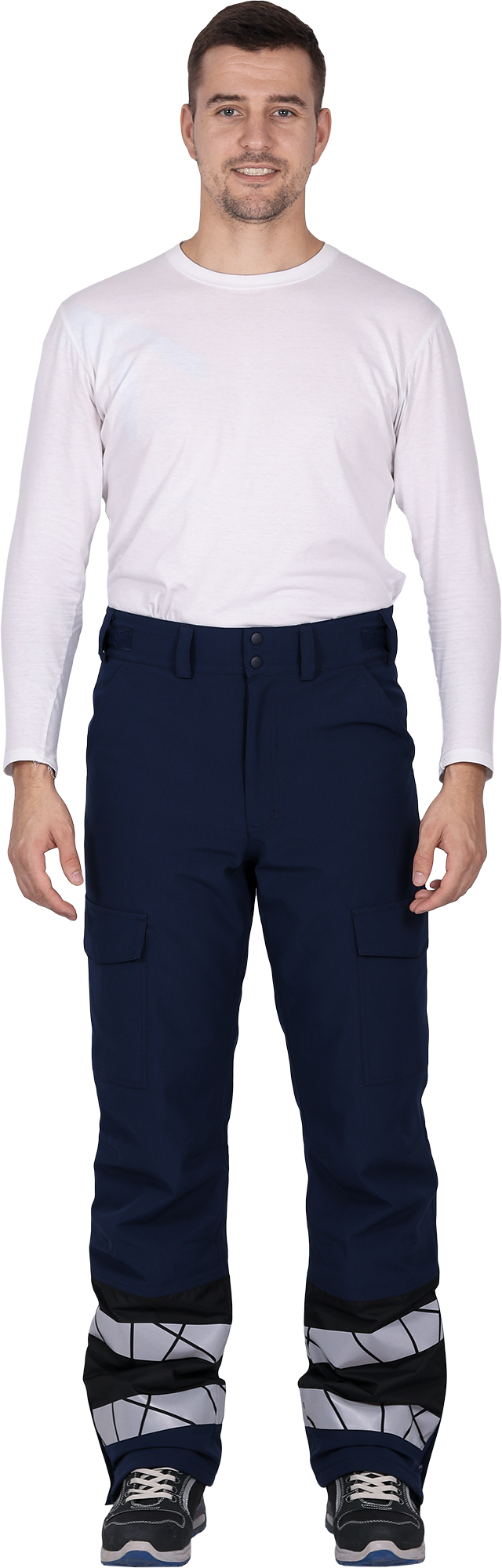 Брюки мужские утепленные ACTIVE, синий-черный