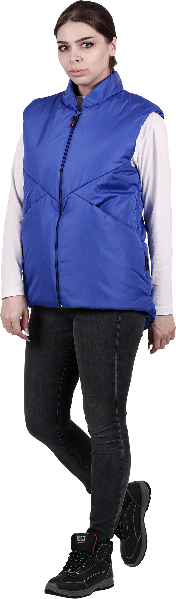 Жилет АКВАМАРИН утепленный, василек, женский