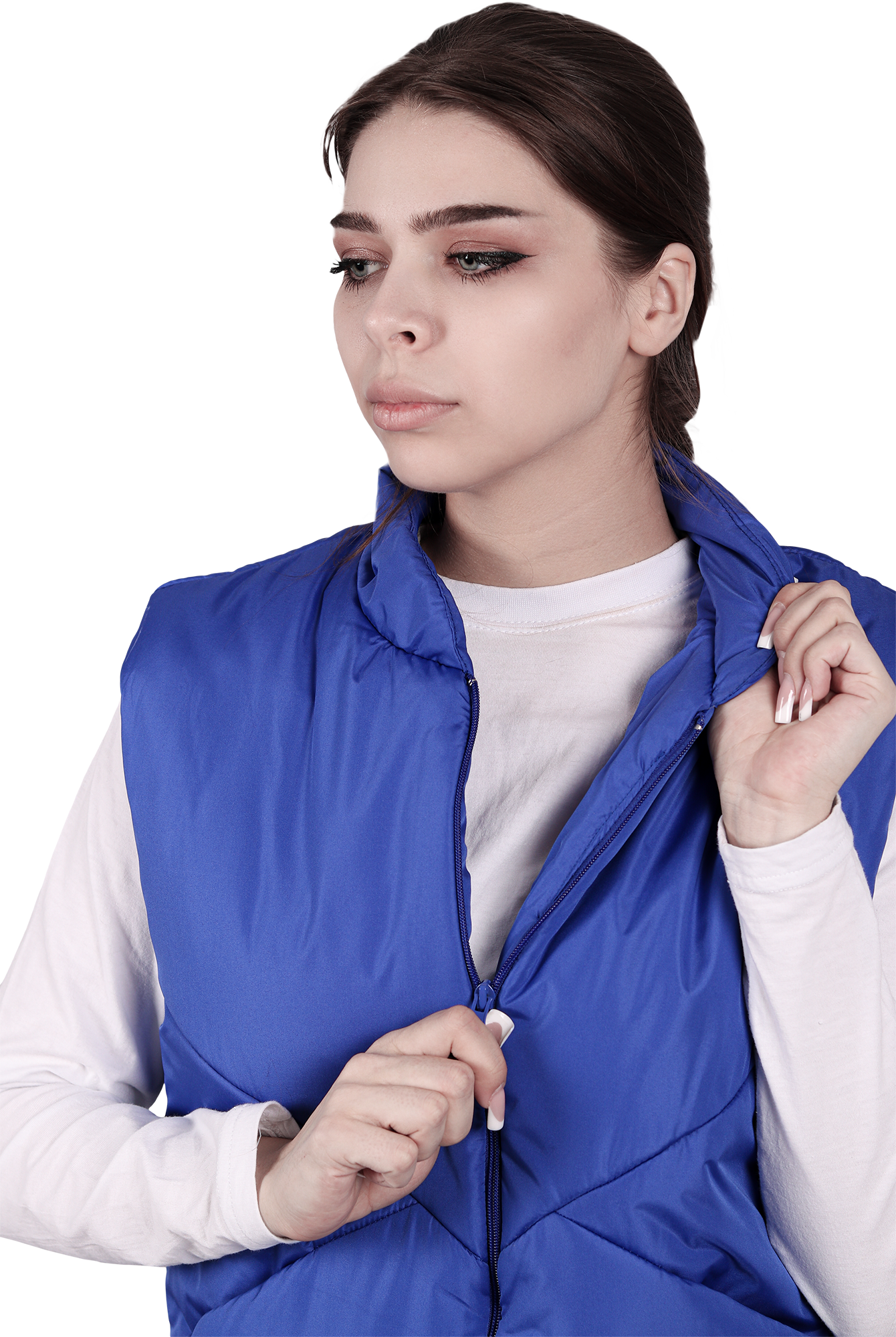 Жилет АКВАМАРИН утепленный, василек, женский