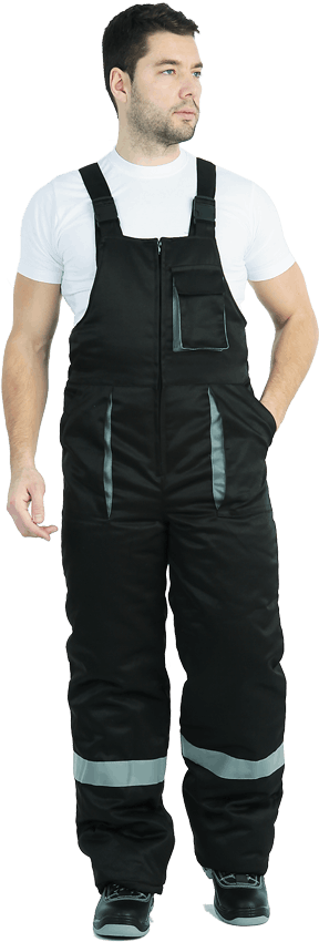 Костюм БАЙКАЛ зимний, серый-черный