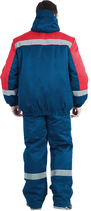 Костюм БАЙКАЛ зимний, т/синий- красный
