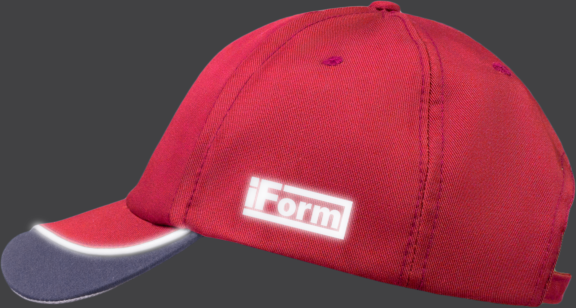 Бейсболка IFORM, красный-серый