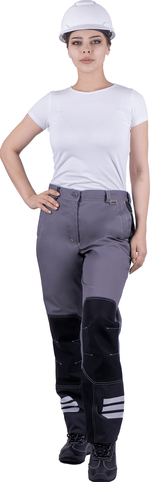 Брюки ЭДВАНС летние, серый-т.серый-черный, женские Импорт