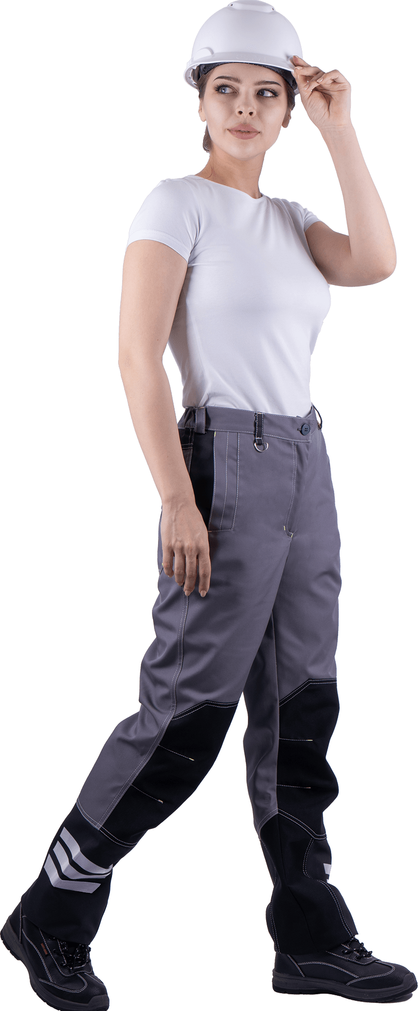 Брюки ЭДВАНС летние, серый-т.серый-черный, женские Импорт