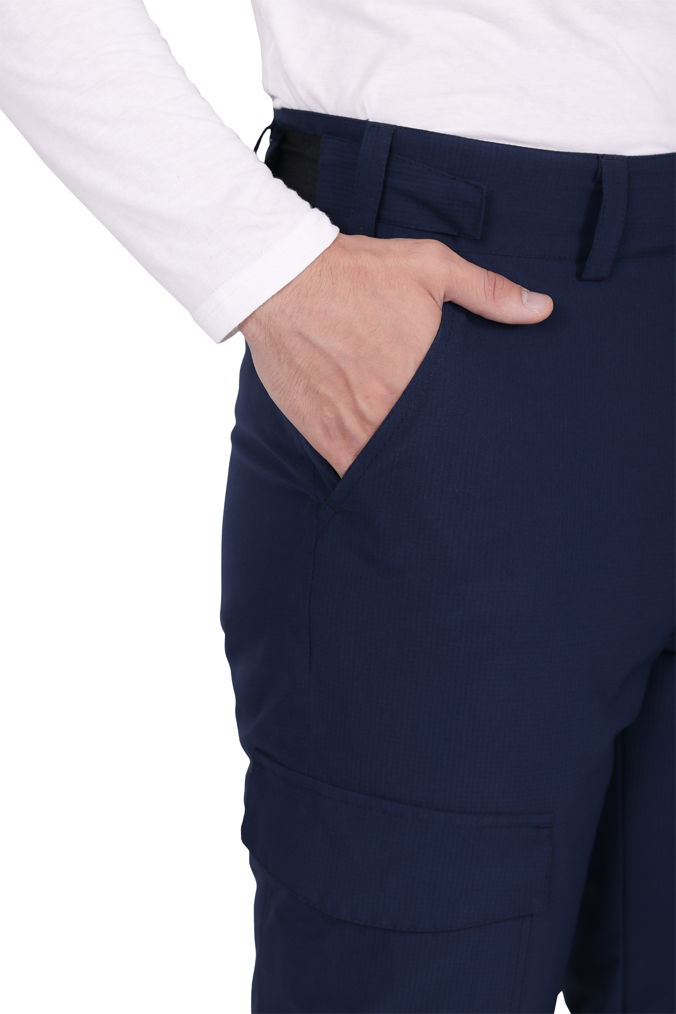 Брюки мужские утепленные ACTIVE, синий-флуоресцентный желтый