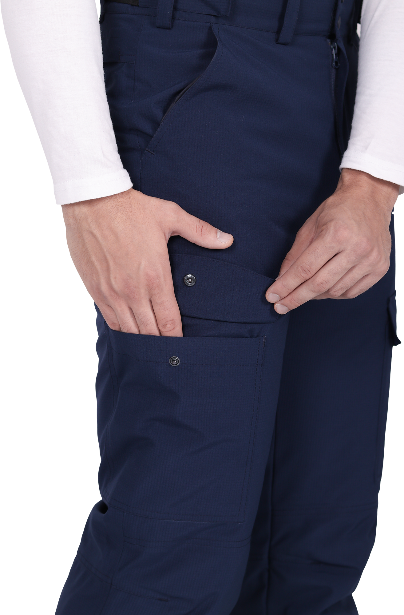 Брюки мужские утепленные ACTIVE, синий-флуоресцентный желтый